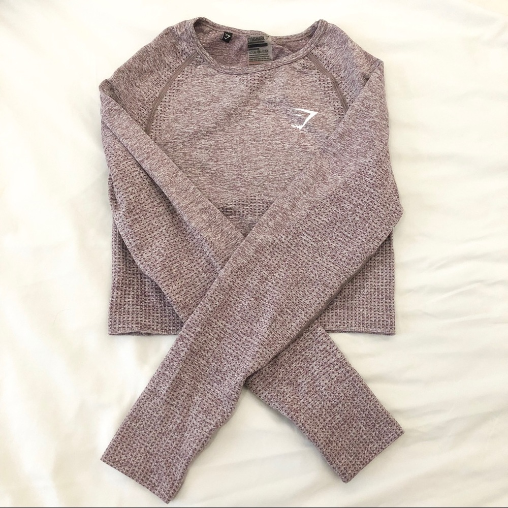 GYMSHARK • Vital Seamless Long sleeve crop top
